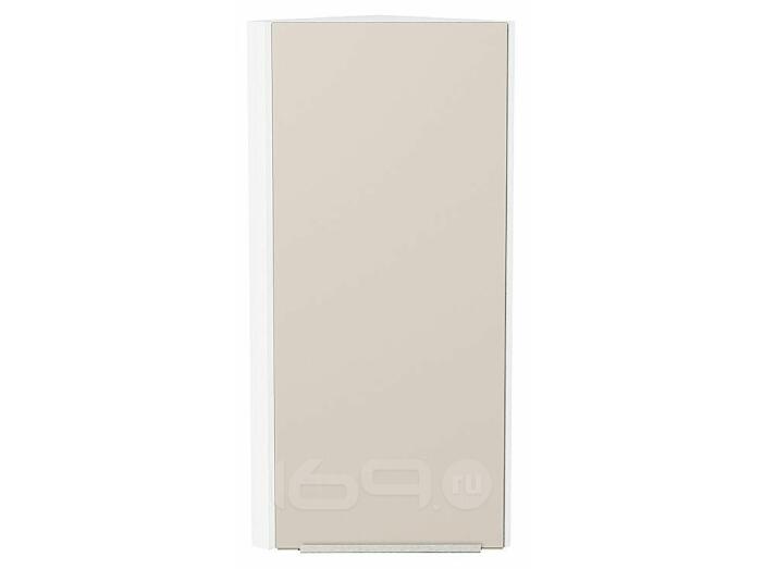Шкаф верхний торцевой Фьюжн Cream Silk/Белый 920*300*306