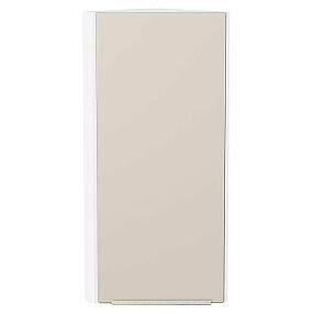 Шкаф верхний торцевой Фьюжн Cream Silk/Белый 920*300*306