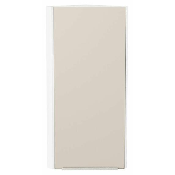 Шкаф верхний торцевой Фьюжн Cream Silk/Белый 920*300*306