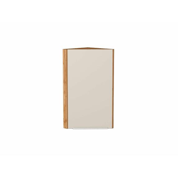 Шкаф верхний торцевой Фьюжн Cream Silk/Дуб Вотан 716*300*306