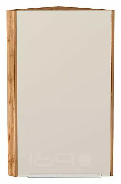 Шкаф верхний торцевой Фьюжн Cream Silk/Дуб Вотан 716*300*306
