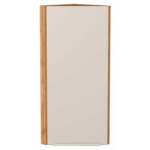 Шкаф верхний торцевой Фьюжн Cream Silk/Дуб Вотан 920*300*306