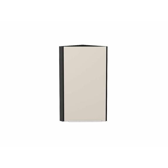 Шкаф верхний торцевой Фьюжн Cream Silk/Graphite 716*300*306