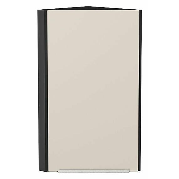 Шкаф верхний торцевой Фьюжн Cream Silk/Graphite 716*300*306