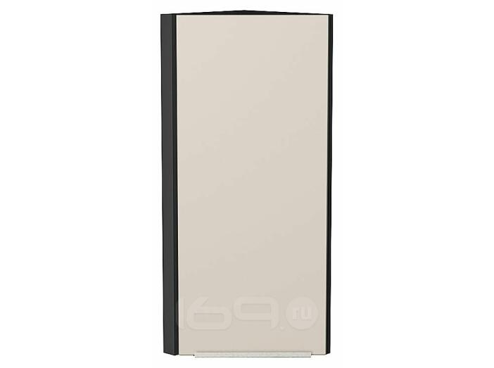 Шкаф верхний торцевой Фьюжн Cream Silk/Graphite 920*300*306
