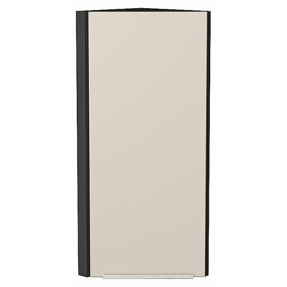 Шкаф верхний торцевой Фьюжн Cream Silk/Graphite 920*300*306