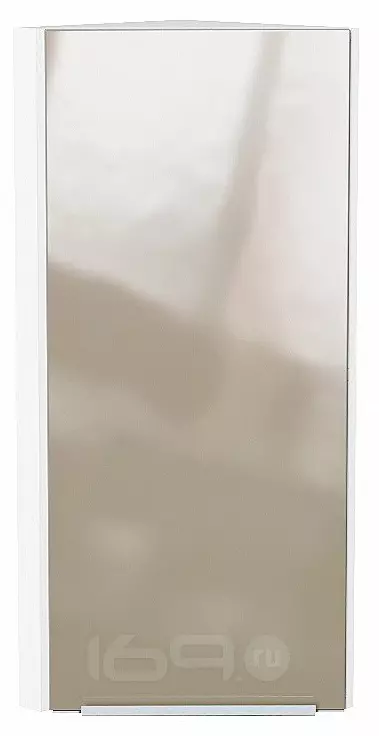 Шкаф верхний торцевой Фьюжн Gallant Белый 920*300*306