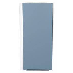 Шкаф верхний торцевой Фьюжн Silky Blue Белый 920*300*306