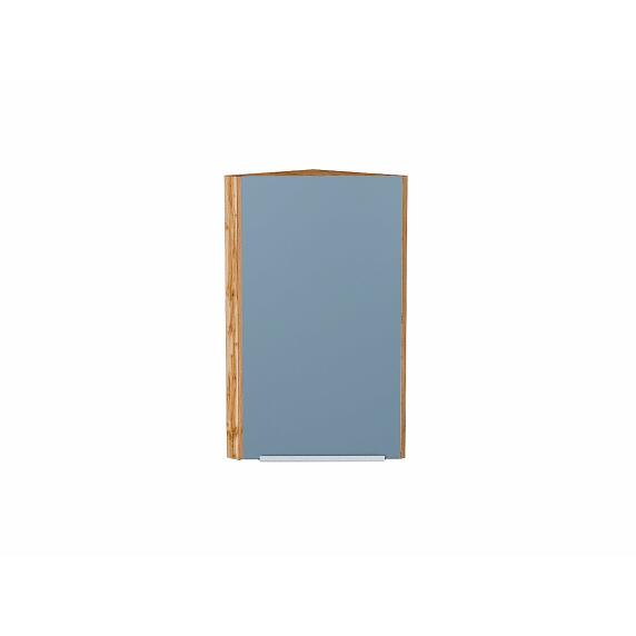 Шкаф верхний торцевой Фьюжн Silky Blue Дуб Вотан 716*300*306