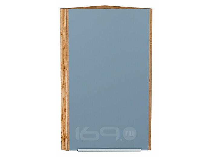 Шкаф верхний торцевой Фьюжн Silky Blue Дуб Вотан 716*300*306