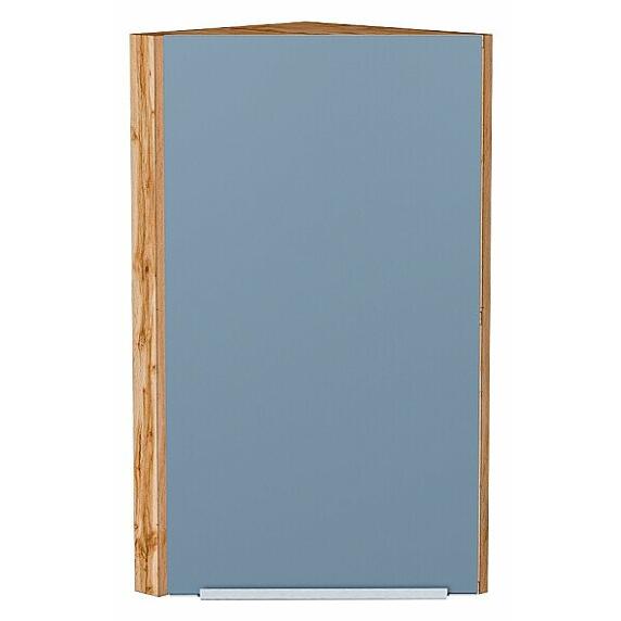 Шкаф верхний торцевой Фьюжн Silky Blue Дуб Вотан 716*300*306