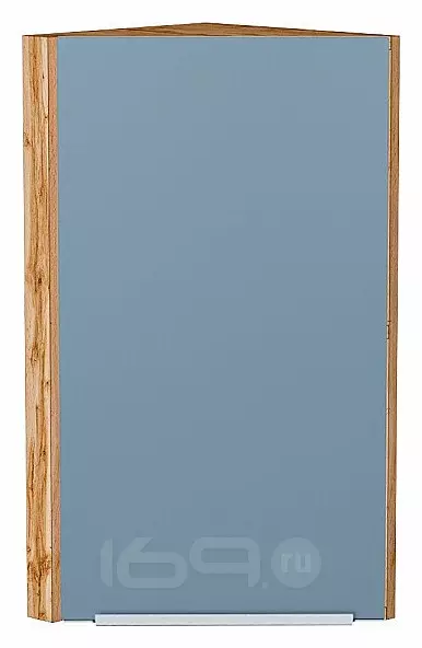 Шкаф верхний торцевой Фьюжн Silky Blue Дуб Вотан 716*300*306