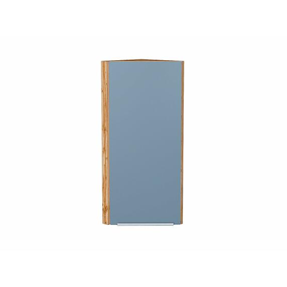 Шкаф верхний торцевой Фьюжн Silky Blue Дуб Вотан 920*300*306