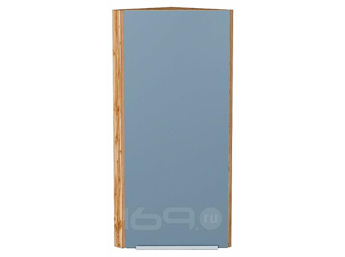 Шкаф верхний торцевой Фьюжн Silky Blue Дуб Вотан 920*300*306