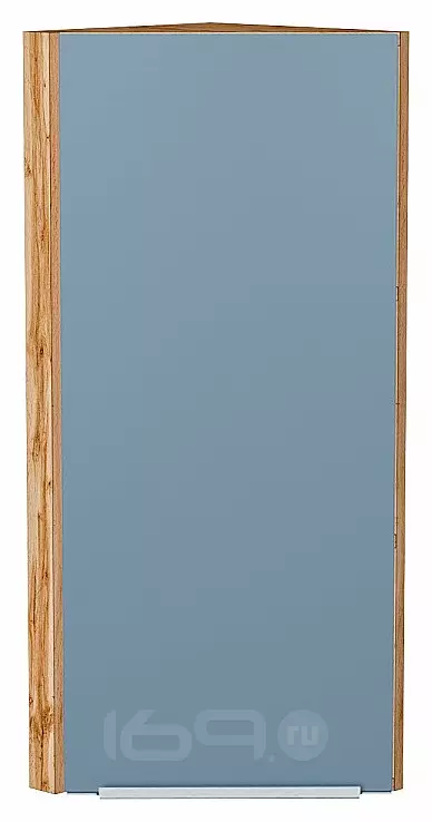 Шкаф верхний торцевой Фьюжн Silky Blue Дуб Вотан 920*300*306