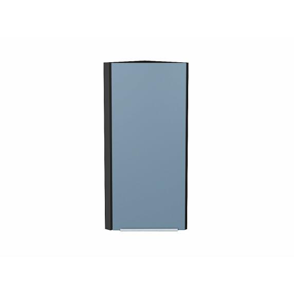 Шкаф верхний торцевой Фьюжн Silky Blue Graphite 920*300*306