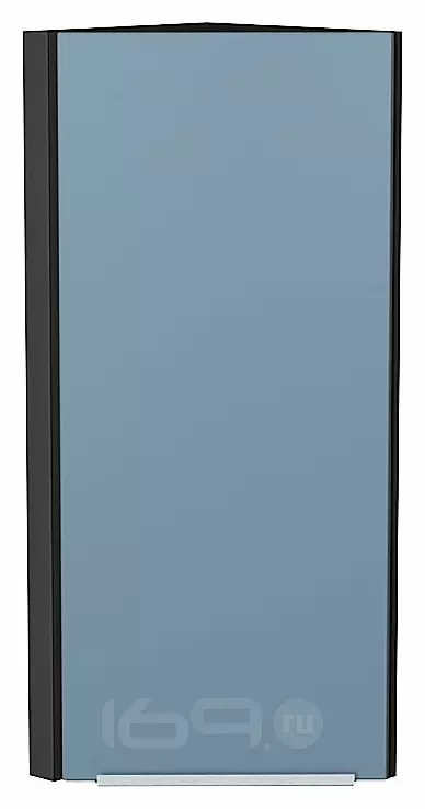 Шкаф верхний торцевой Фьюжн Silky Blue Graphite 920*300*306