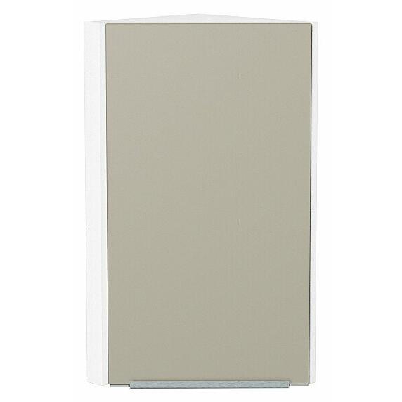 Шкаф верхний торцевой Фьюжн Silky Grey Белый 716*300*306