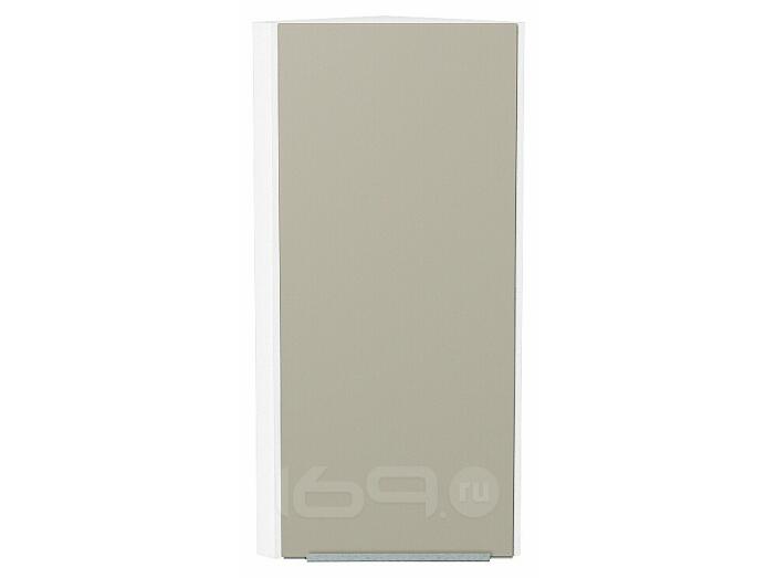 Шкаф верхний торцевой Фьюжн Silky Grey Белый 920*300*306