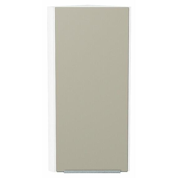 Шкаф верхний торцевой Фьюжн Silky Grey Белый 920*300*306