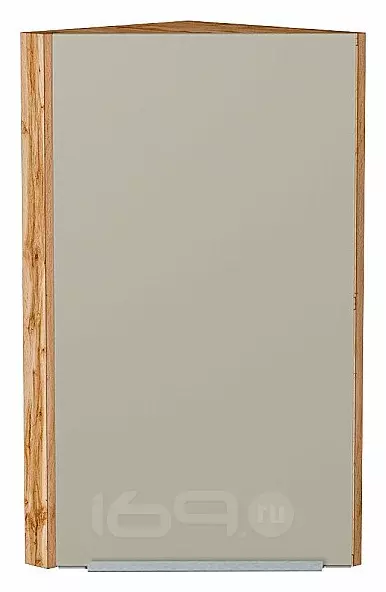 Шкаф верхний торцевой Фьюжн Silky Grey Дуб Вотан 716*300*306
