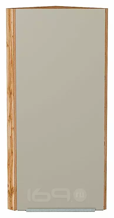 Шкаф верхний торцевой Фьюжн Silky Grey Дуб Вотан 920*300*306