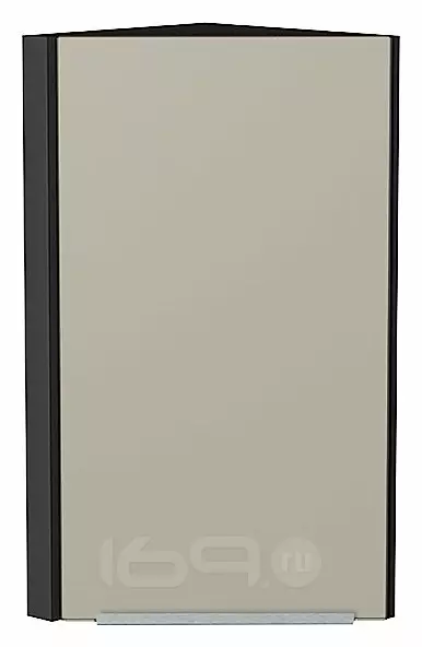 Шкаф верхний торцевой Фьюжн Silky Grey Graphite 716*300*306
