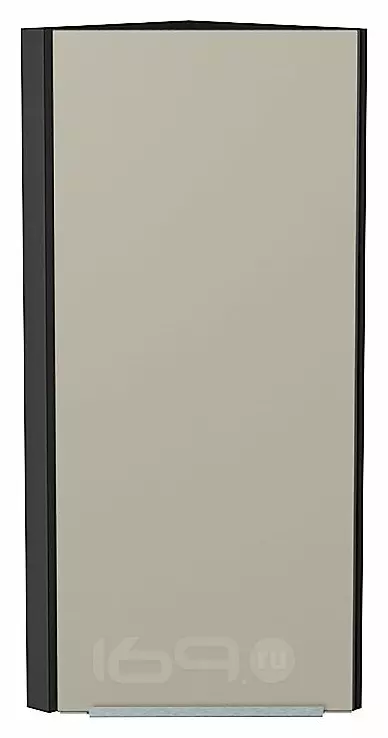 Шкаф верхний торцевой Фьюжн Silky Grey Graphite 920*300*306