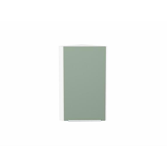 Шкаф верхний торцевой Фьюжн Silky Mint Белый 716*300*306