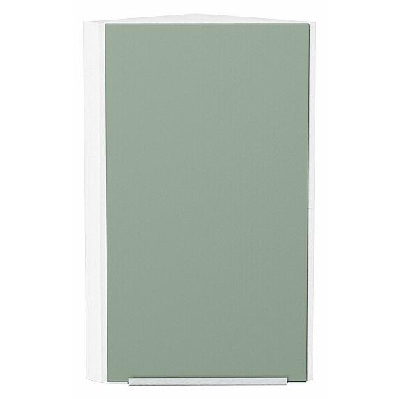 Шкаф верхний торцевой Фьюжн Silky Mint Белый 716*300*306