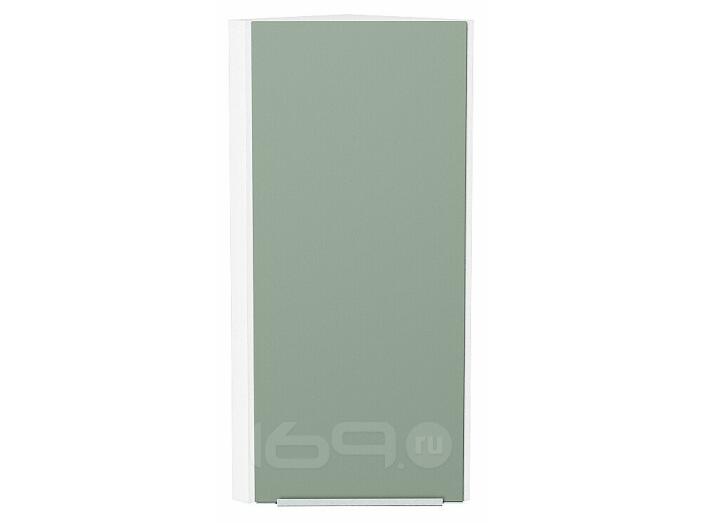 Шкаф верхний торцевой Фьюжн Silky Mint Белый 920*300*306