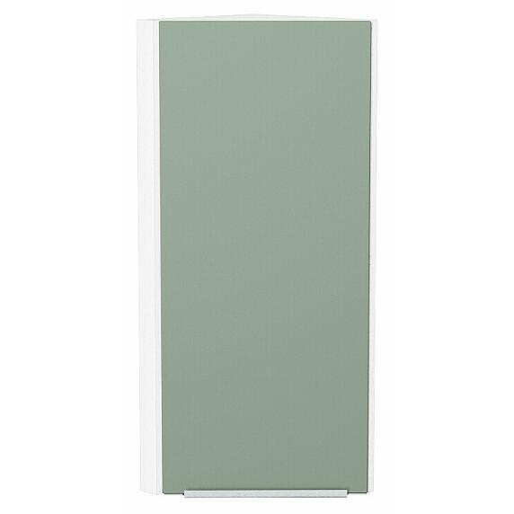 Шкаф верхний торцевой Фьюжн Silky Mint Белый 920*300*306