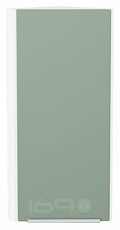 Шкаф верхний торцевой Фьюжн Silky Mint Белый 920*300*306