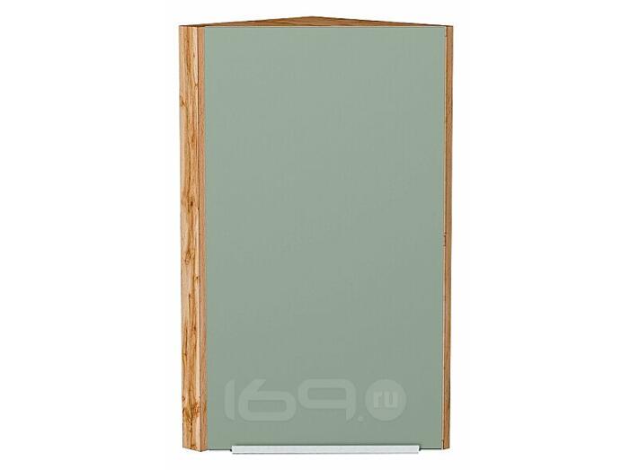 Шкаф верхний торцевой Фьюжн Silky Mint Дуб Вотан 716*300*306