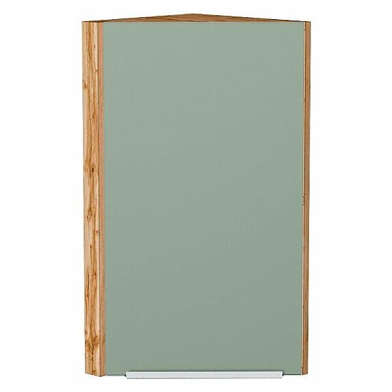 Шкаф верхний торцевой Фьюжн Silky Mint Дуб Вотан 716*300*306