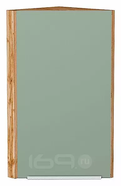 Шкаф верхний торцевой Фьюжн Silky Mint Дуб Вотан 716*300*306