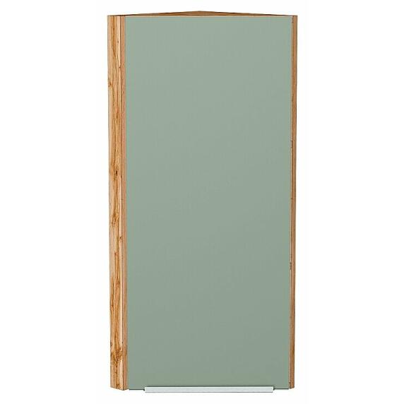 Шкаф верхний торцевой Фьюжн Silky Mint Дуб Вотан 920*300*306