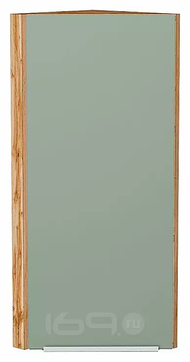 Шкаф верхний торцевой Фьюжн Silky Mint Дуб Вотан 920*300*306
