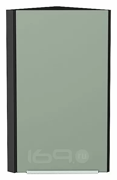 Шкаф верхний торцевой Фьюжн Silky Mint Graphite 716*300*306