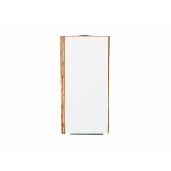 Шкаф верхний торцевой Фьюжн Silky White Дуб Вотан 920*300*306