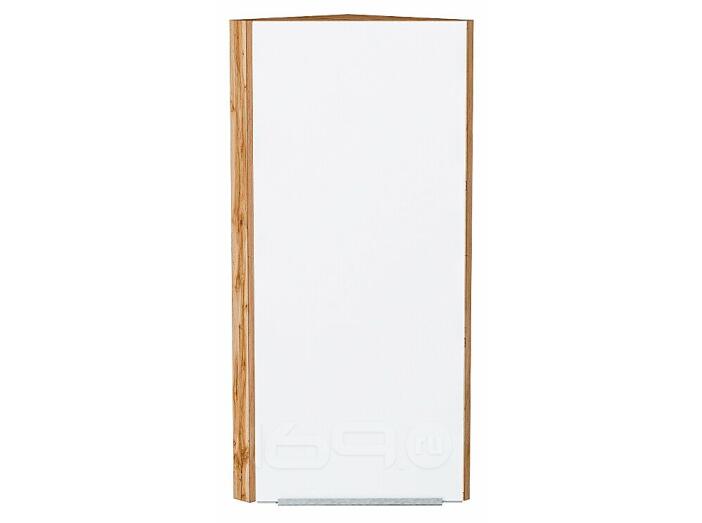 Шкаф верхний торцевой Фьюжн Silky White Дуб Вотан 920*300*306