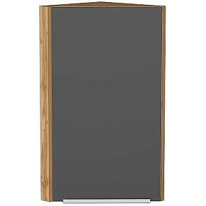 Шкаф верхний торцевой Фьюжн Stormy Silk/Дуб Вотан 716*300*306
