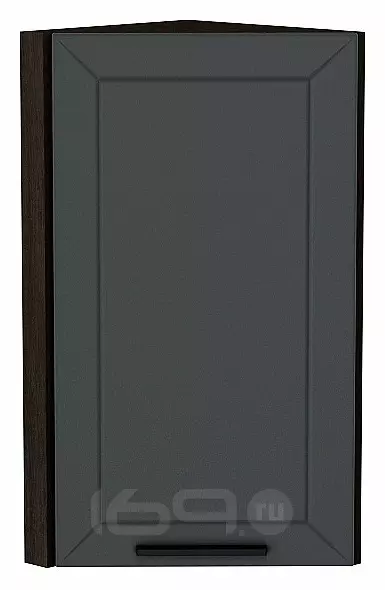 Шкаф верхний торцевой Глетчер Маренго Силк Graphite 716*300*304