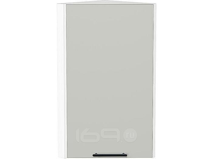Шкаф верхний торцевой Лайт Special Grey/Белый 716*300*304
