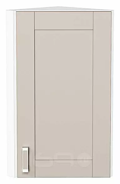 Шкаф верхний торцевой Лофт Cream Silk/Белый 716*300*306