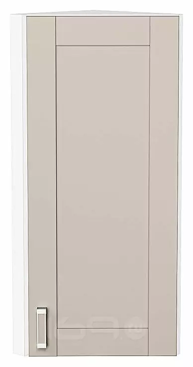 Шкаф верхний торцевой Лофт Cream Silk/Белый 920*300*306