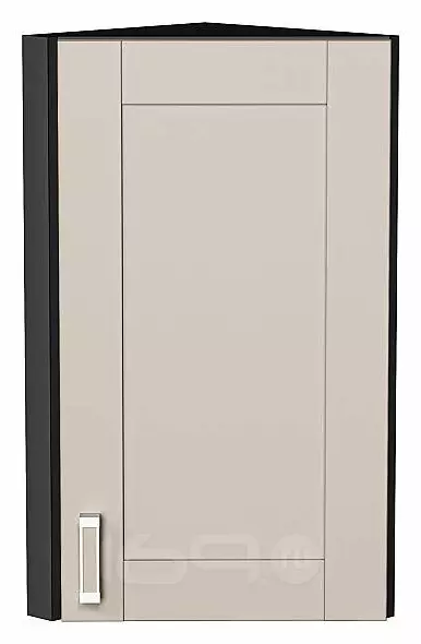 Шкаф верхний торцевой Лофт Cream Silk/Graphite 716*300*306