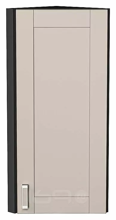 Шкаф верхний торцевой Лофт Cream Silk/Graphite 920*300*306
