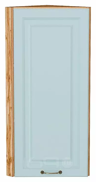 Шкаф верхний торцевой Ницца Голубой/Дуб Вотан 920*300*304