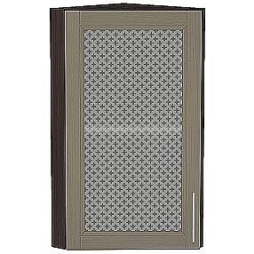 Шкаф верхний торцевой остекленный Сканди ВТ 230 Cappuccino Wood-Венге